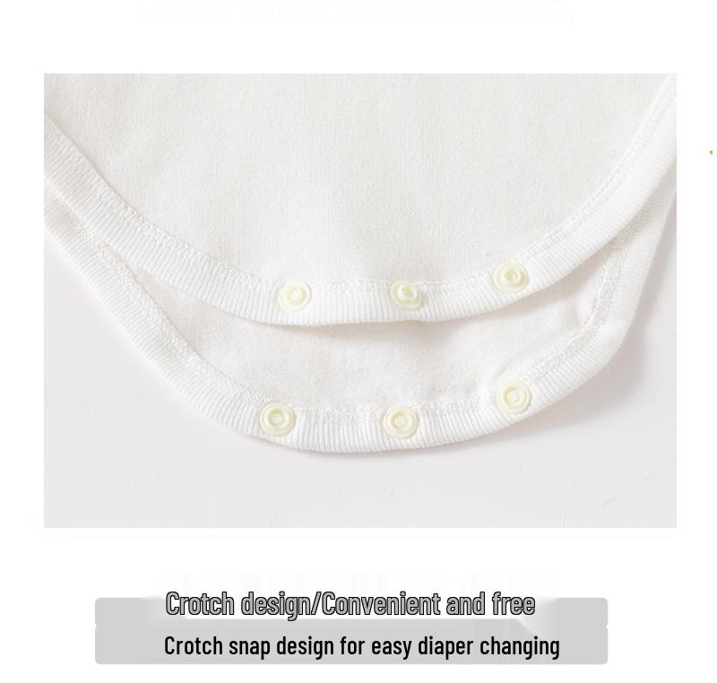 Off-White Cotton Baby Girl Romper - Versatile Summer One-Piece for 0-1 Year