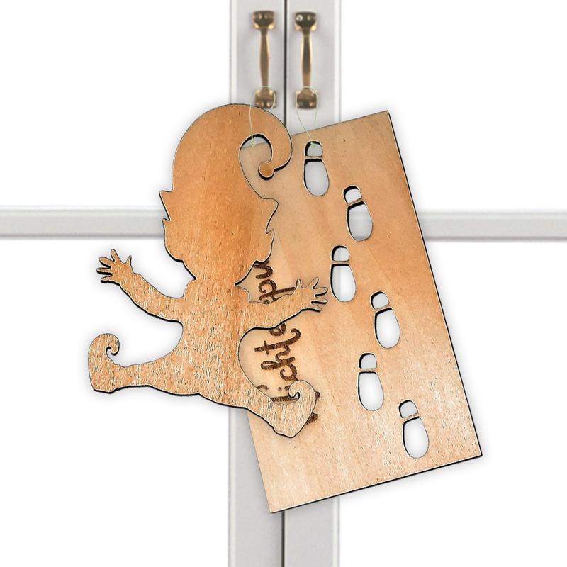 Gnome Stencil Footprints Christmas Decorations Wooden Footprint Stencils For Floors Christmas Floor Template Window Decorations