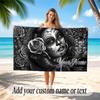 Decorative Artwork Theme Soft Beach Towel Personalized Custom Name Text Towel Portable for Beach Pool Travel