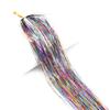 Hippie Decor Glitter Strips Party Headdress Tinsel Sparkle Silk Wig Long Straight Sparkly Ponytail