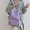 Schoolbag travel easily, a backpack, full of trendy fashion nylon zipper contrasting colors