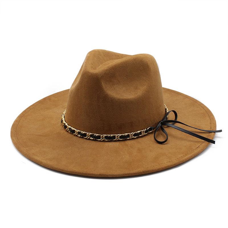 Peach Heart Suede Felt Hat, Simple And Retro French Big-Brimmed Woolen Top Hat, Versatile Men And Women, Felt Hat