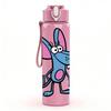 1PC Little Grey Mouse Cartoon 750ml Color Plastic Sports Water Bottle Leakproof Flip Straw Lid Suitable for Sports Office Home Use