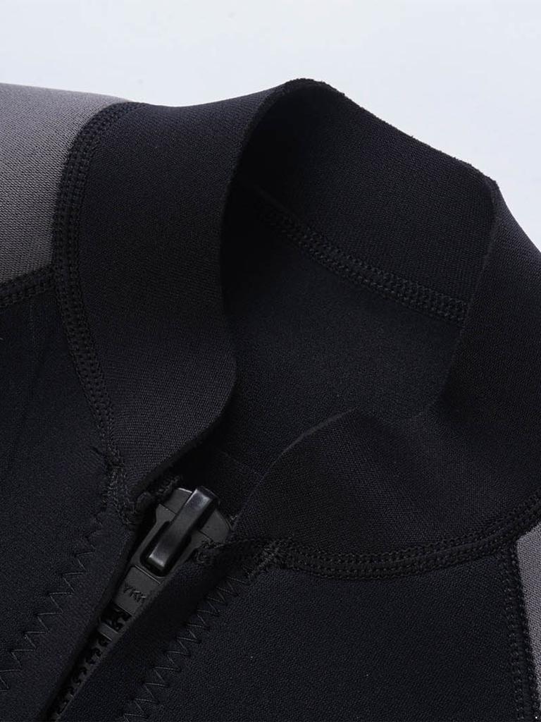 Mens Wetsuit Top Short Sleeve 2mm Neoprene Zip Up Jacket Swimming Snorkeling Diving Surfing Gear