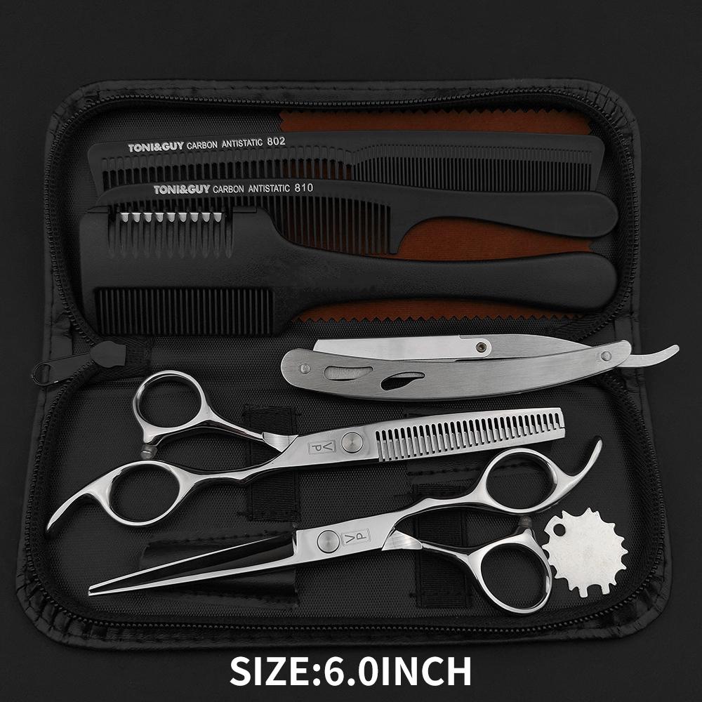 VP Professional Hairdressing Scissors Barber Set 5.5 6.0 Hairdresser Hair Beauty Scissors Set Corte de Cabelo Desbaste Ferramentas de Salão