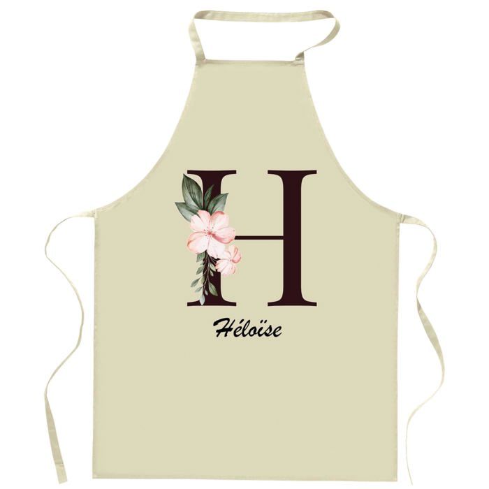 Tablier de cuisine - Héloïse Lettre - Impression bretonne - Coton épais résistant - Liens ajustables