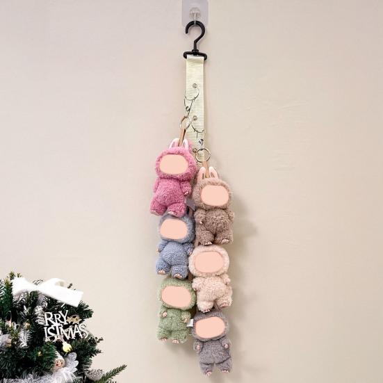 Doll Display Stand Organizer Pendant Storage Display Stand Oxford Cloth Strap Reliable Plush Toy Holder with 8 Clips