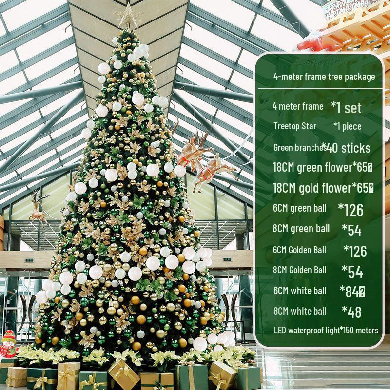 Large Luminous Christmas Tree Frame - 3 to 10 Meters for Hotels & Malls