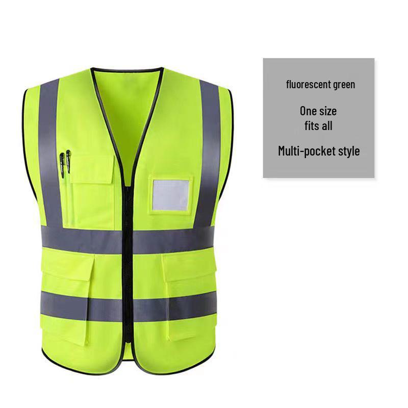 Reflective Logo Safety Vest - Breathable Summer Construction & Volunteer Gear