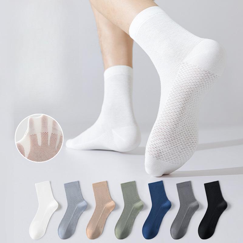 Men's Spring and Summer Mesh Cotton Anti Bacterial Anti Odor Anti Pilling Socks