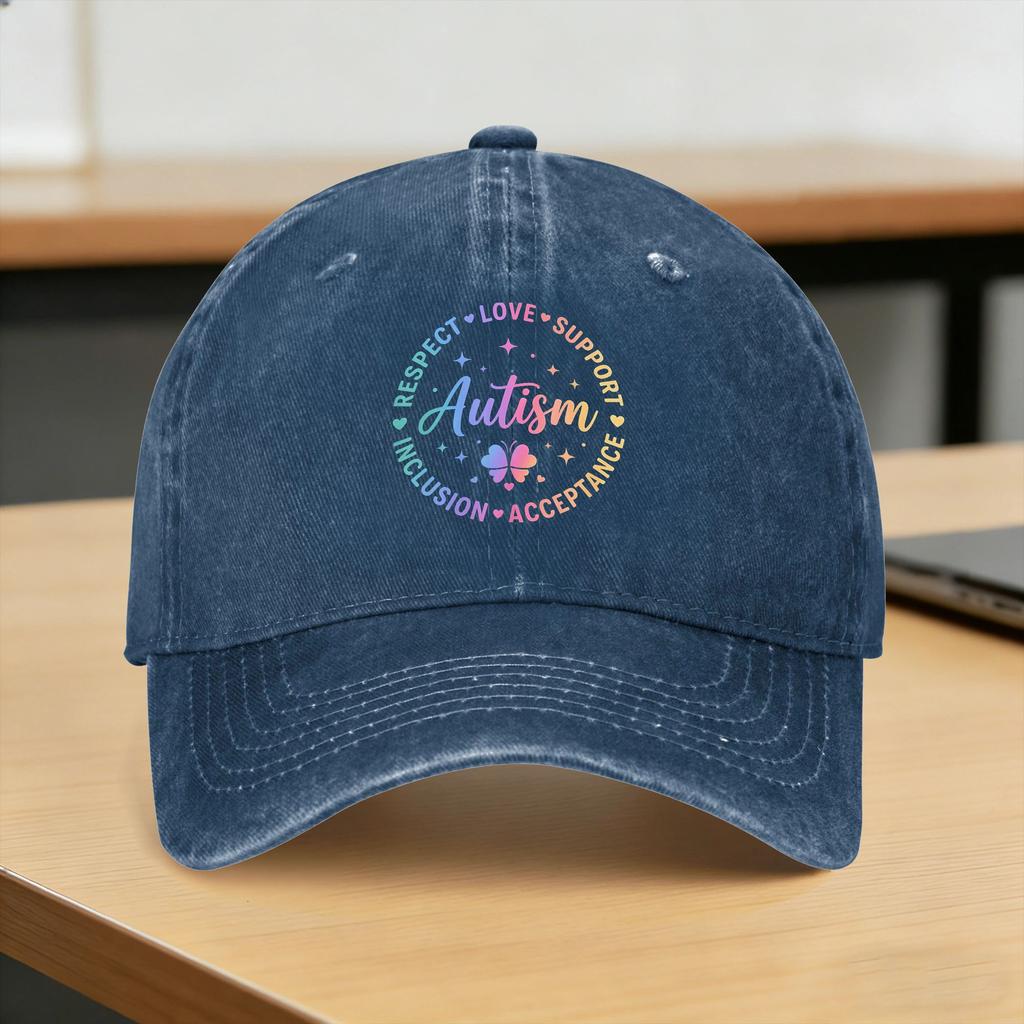 Baseball Cap Respect Love Support Autism Awareness Summer Y2K Funny Trucker Hat Men Women Custom Hiking Fishing Baseball Caps