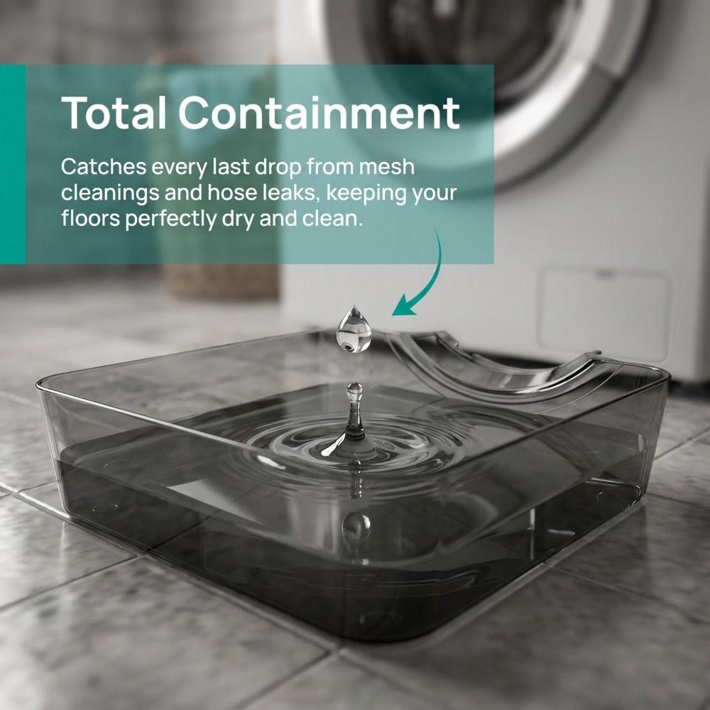 Anti-Overflow Washing Machine Drain Tray Simple Water Collection Box Laundry Room