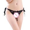 Ladies Sexy Thongs Briefs Open Crotch G-string Lace Bowknot Panties Underwear