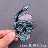 Punk Skull Embroidered Patches For Clothing Hip Hop Patch Iron On Patches For Clothes Grim Reaper Embroidery Patch Stripe Badges