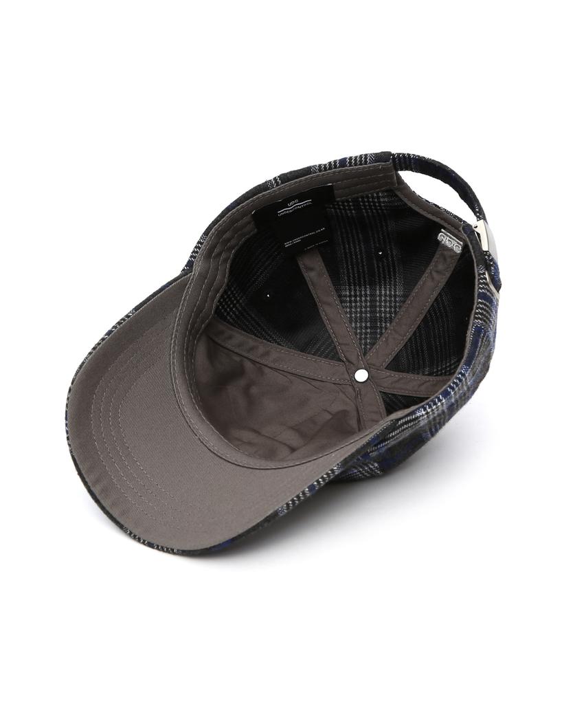 Eondeokeonteulol Logo Check Ball Cap Union Udc / Authentic B B / Navy Tartan