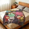 Cartoon A Allie T the A Alligator Throw Soft Warm Flannel Fleece Throw Blanket for Sofa Bed Travel Home
