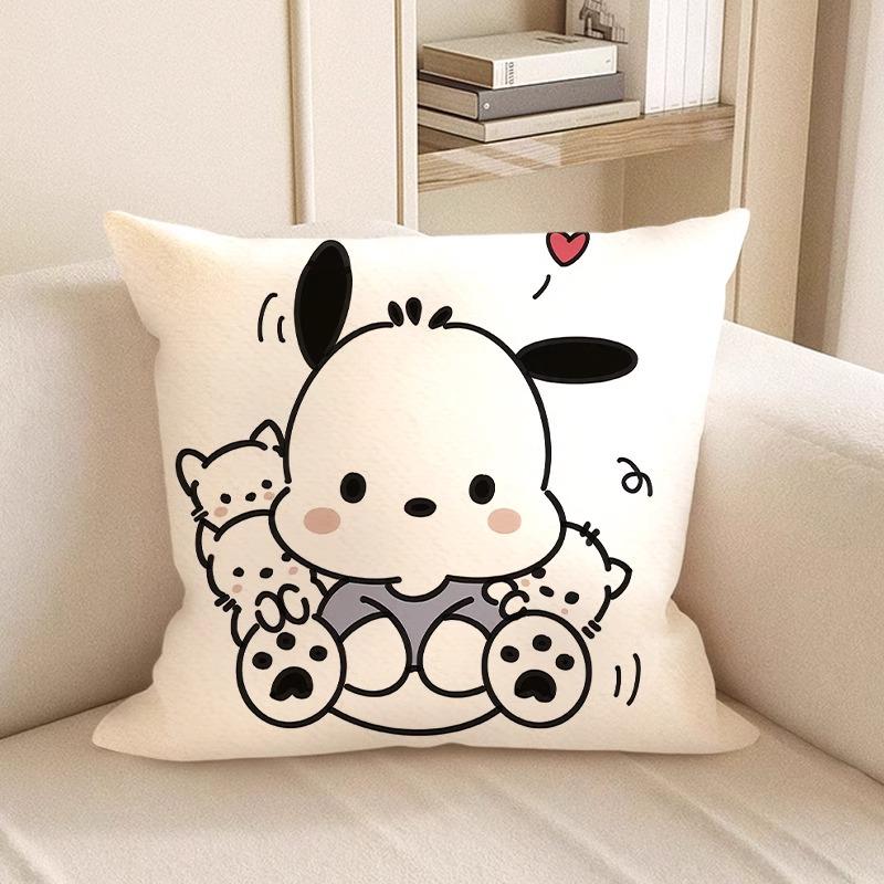 Cute Cartoon-Printed Pillowcases: Snoopy and Friends Designs! Sofa Cushion Cover, Room Decoration, Gifts