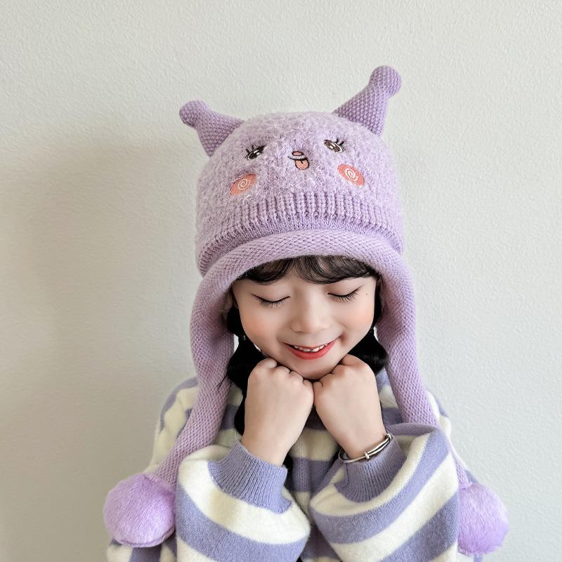 Baby pullover hat cartoon cute woolen hat hat wool men and women in winter thickened and cute fluff children's care