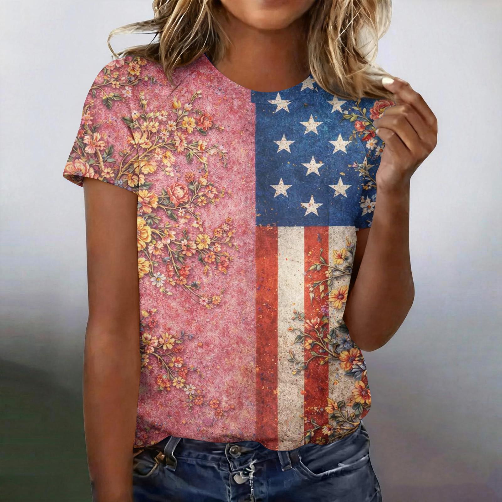 Women s Casual Fashion Short-Sleeve Raglan Sleeve Printed T-Shirt Top XXXL
