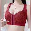 Front Buckle Seamless Underwear Thin Section Women's Big Breasts Small Beautiful Back Adjustable Large Size Bra Gather and Close The Breast Bra