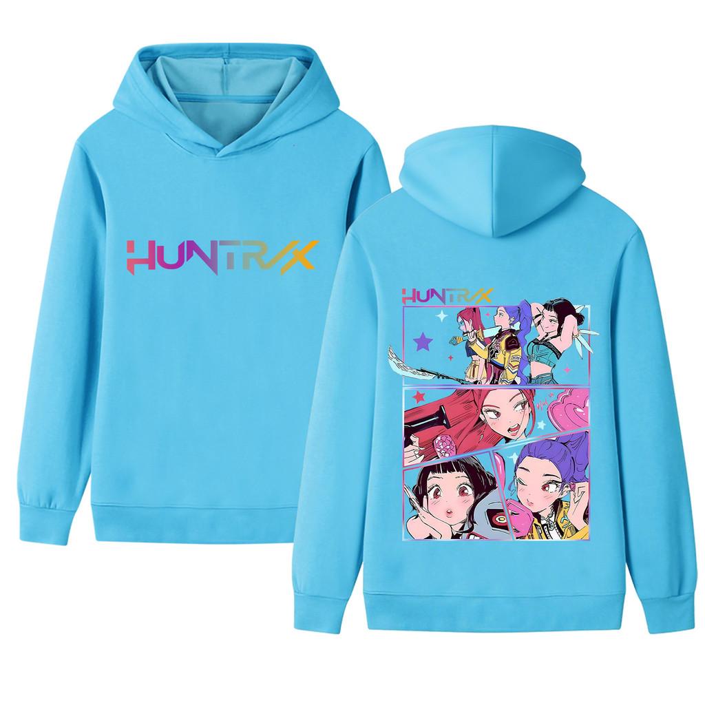 B1218-2 Kids Boys Girls Kpop Rumi Zoey Mira Double-sided Print Long Sleeves Hoodie