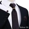 Men's Tie, Pocket Square, and Cufflinks 4-Piece Set - Cashew Flower Design, High-End Feel, 8cm Tie