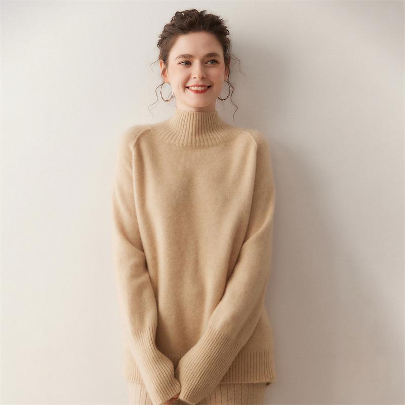Lekasha Women's Cashmere Raglan Sleeve Sweater: New Fashion Knitwear Base Layer