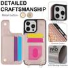 Long Lanyard Leather Wallet Card Slot Phone Case for iPhone 16 Pro Max 15 14 Plus 13 12 11 SE 2026 XS XR X 8 7 Ring Flip Cover