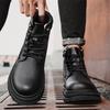 Luxury Men Ankle Boots Retro British High-top Men Boots Fashion High Quality Leather Shoes  New Outdoor Men Motorcycle Boots