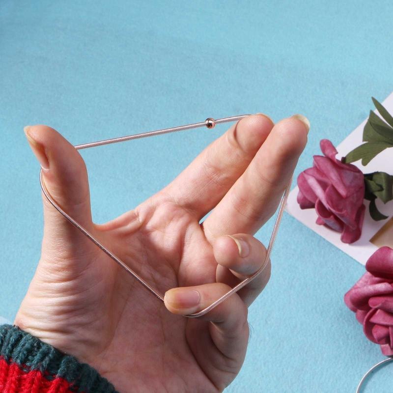 10x Guitar String Bracelets Rose Gold Metal Bangle Bracelets Stackable Bracelets for Women Girl Jewelry Gifts Unisex