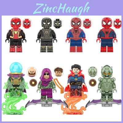 Superhero Spider-man Black Gold Suit Dr. Action Figure Mini Building Blocks Set Of 8
