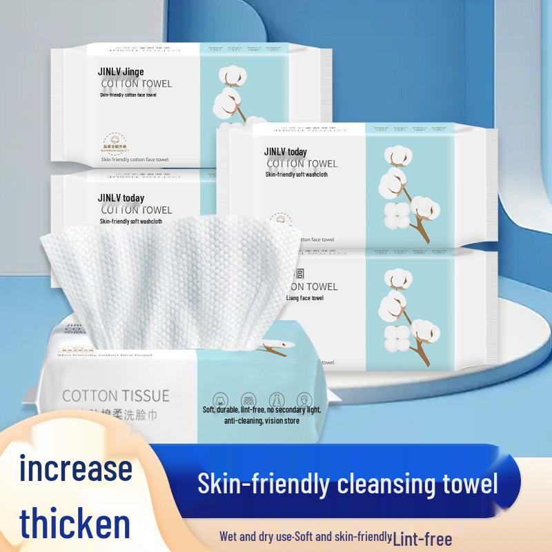 

Disposable Wall-Mounted Extra Large Thick Face Wash Towel for Beauty, Mother, and Baby - Soft Cleansing Cotton Towel