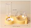 Pet Cat Food Bowl Automatic Feeder All-in-One Splice Dog Cat Food Bowl and Drinking Fountain Drinking Raised Standing Dish Bowl