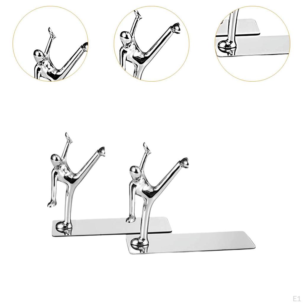 Figurine Decorative Bookends Book Stand Metal Creative Multifunctional Anti Skid Stopper