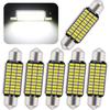 1/2PCS C5W LED Bulbs Canbus 31/36/39/41mm Car Interior Dome Trunk License Plate Lights 12V 300LM 6500K White Festoon LED