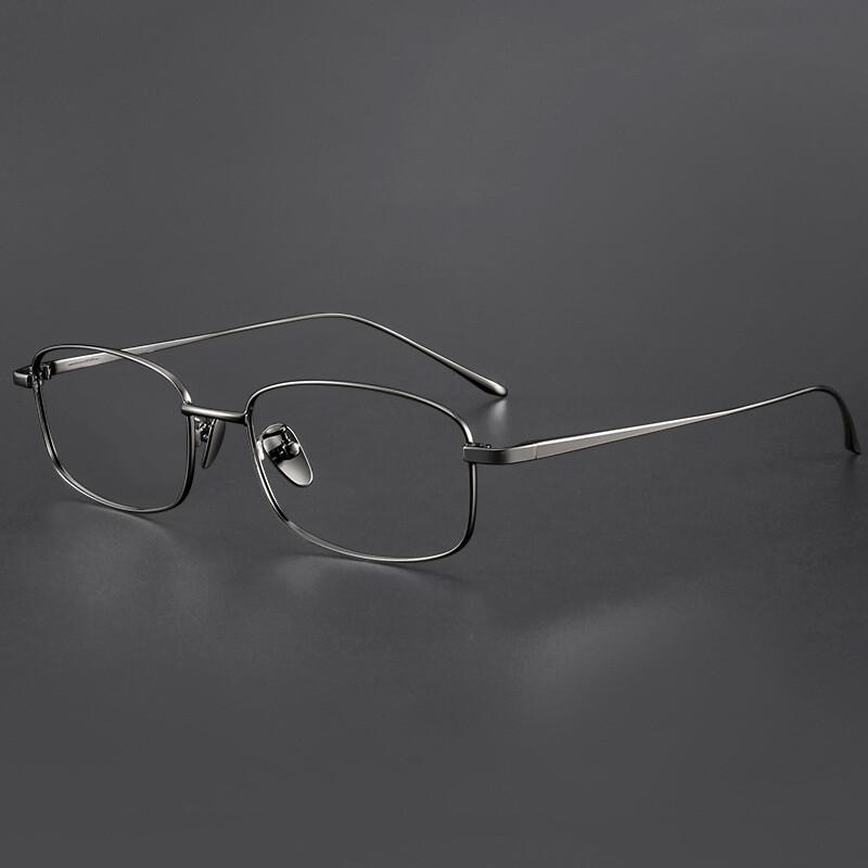 Ultralight Titanium Reading Glasses Square Small Frame Simple Design Anti Blue Light Presbyopia Eyewear Prescription Customize