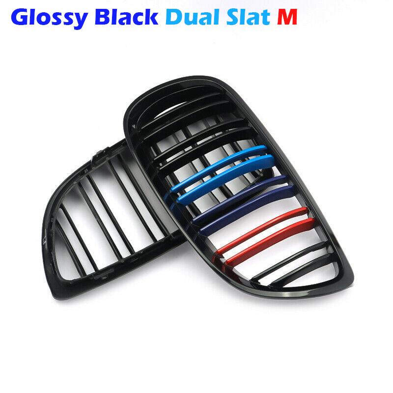 Rhyming Front Bumper Kidney Grille Dual Single Slat Grill Fit For BMW 3-Series E92 E93 M3 Coupe 2006 - 2010 Car