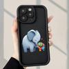 Two Cute Elephant Design Mobile Phone Cases Suitable for iPhone 17 16 15 14 13 12 11 Pro/ Max /Plus Anti-fall and Shockproof