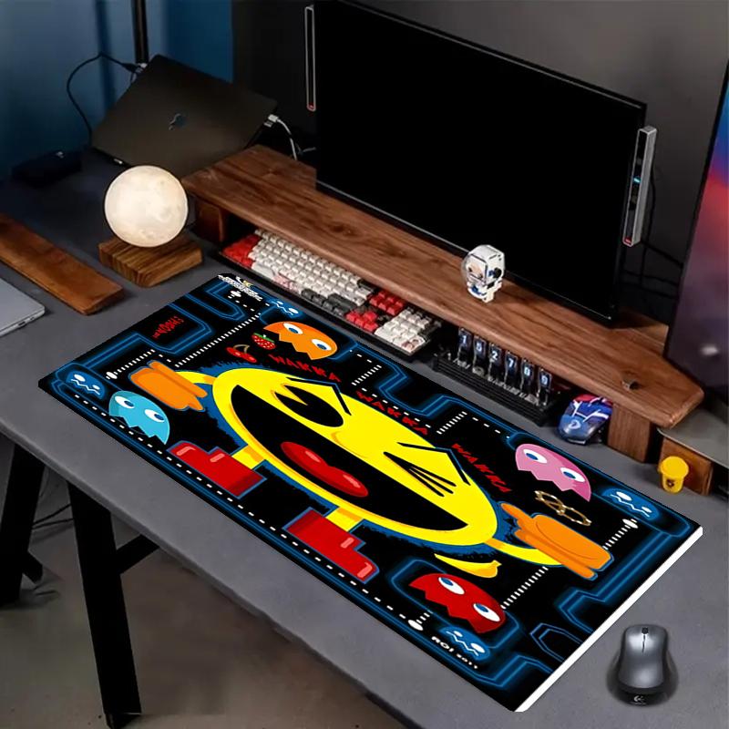 PAC Print Mouse Pad, Anti‑Slip Desktop keyboard Mat, for PC Laptop Gaming Working Daily Use, Cool Festival Surprise Gift