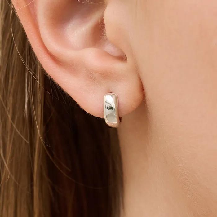 Silver One-Touch Earrings RA25C54J