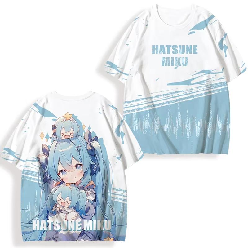 Hatsune Miku 3D Printed Women's Short Sleeve Tee Summer Casual Cute Men's Sport Tops Hot Anime Fans T-shirt Unisex Tops Y2K 2025