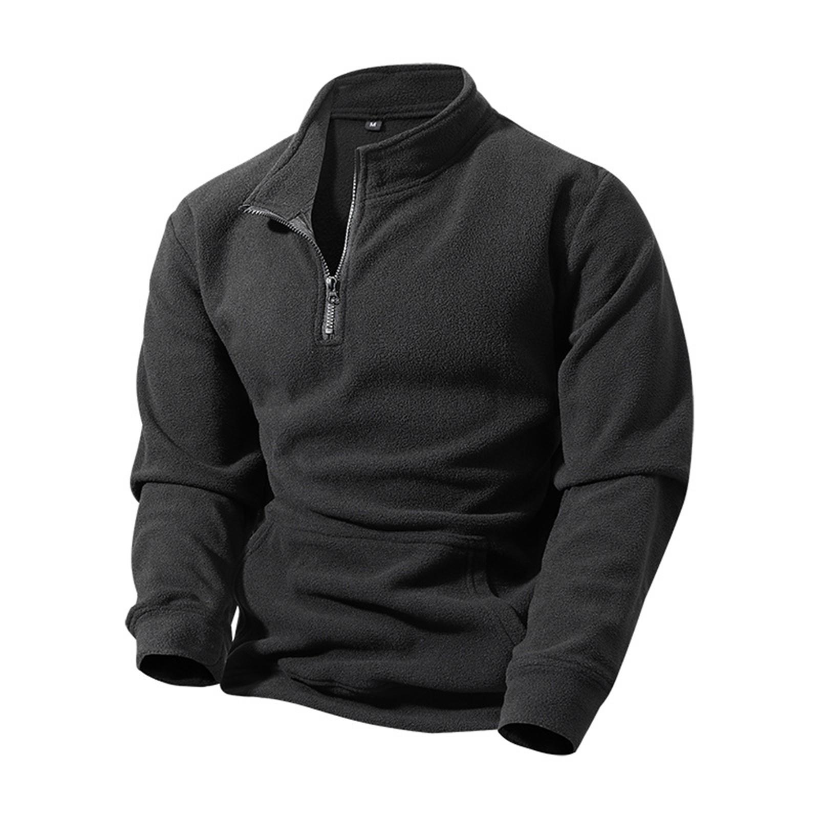 

Sweatshirts For Men Long Sleeve Casual Pullover Warm Winter L чёрный