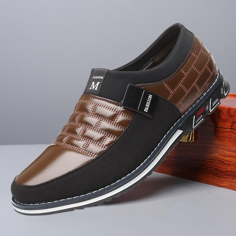 

Повседневная мужская обувь, новые лоферы, мужская обувь, летняя обувь на одном педале, ленивая обувь, корейская версия 2025, большие размеры, кожаная обувь 46