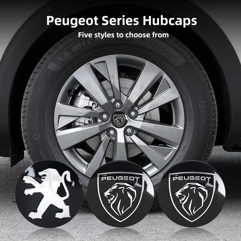 4 ks 60mm středové krytky kol pro Peugeot 107 108 206 207 208 301 307 308 408 508 2008 3008 Modifikované kryty nábojů Tuningové příslušenství