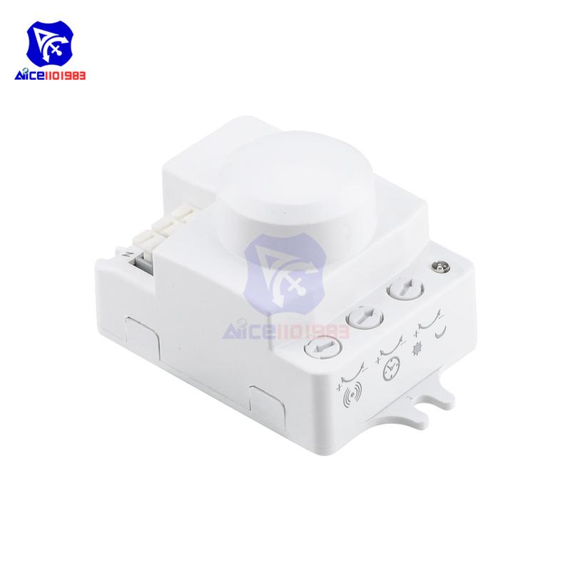 AC 220V 5.8GHz Mikrodalga Radar Sensörü Anahtarı İnsan Vücudu Hareket İndüksiyon Sensörü LED Işık Sensörleri Anahtarları İçin