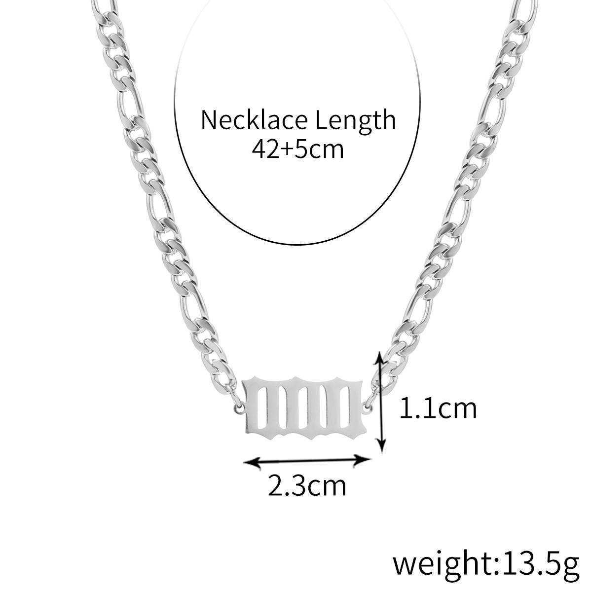 

Ожерелье для женщин без потери цвета, цифровой титановый стальной кулон, цепочка для ключицы, ожерелье из нержавеющей стали, цифровое ожерелье «Ангел»
