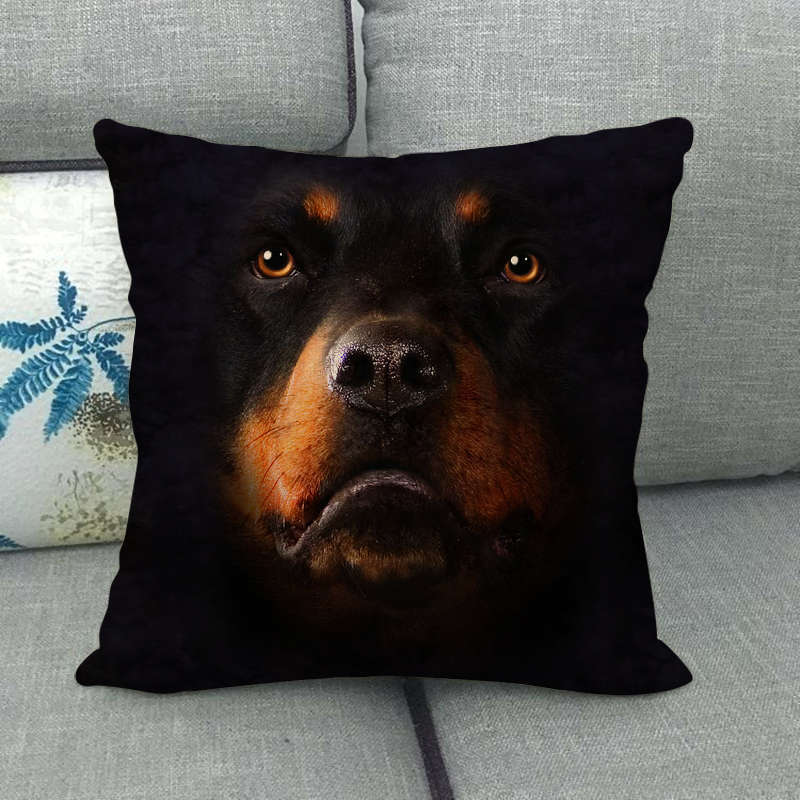 

Льняная наволочка с головой животного 45x45 см, декоративная подушка в стиле американской кантри 45*45cm