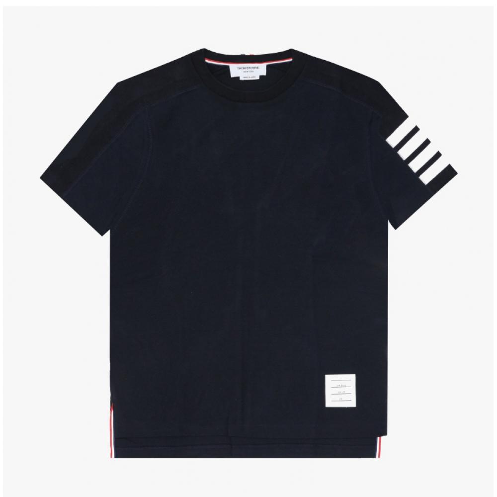 Thom Browne Men S ShorT Sleeve T ShirT 4 Bar STripe mjS246a 07323 415