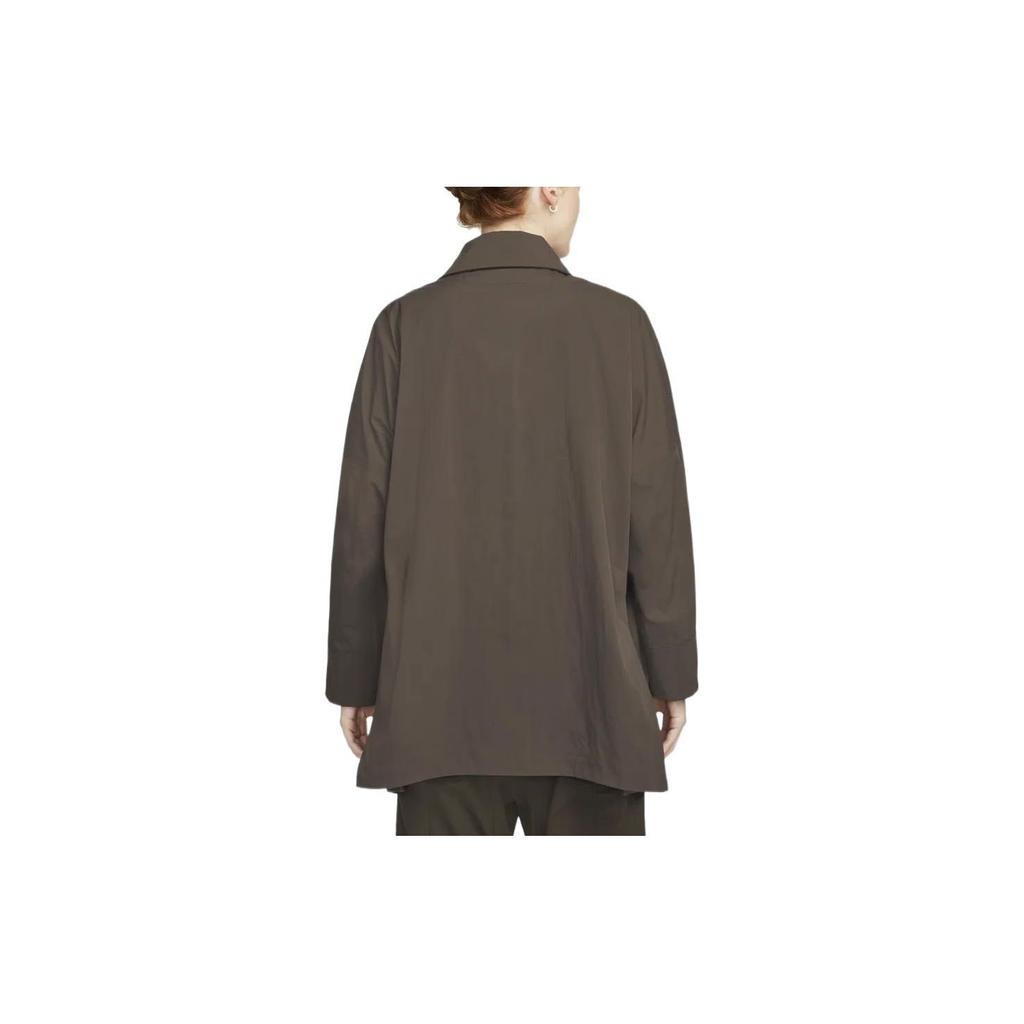 Nike Esc Series Solid Color Pocket Mid-Length Collar Jacket Women Jacket Brown DH2959-295