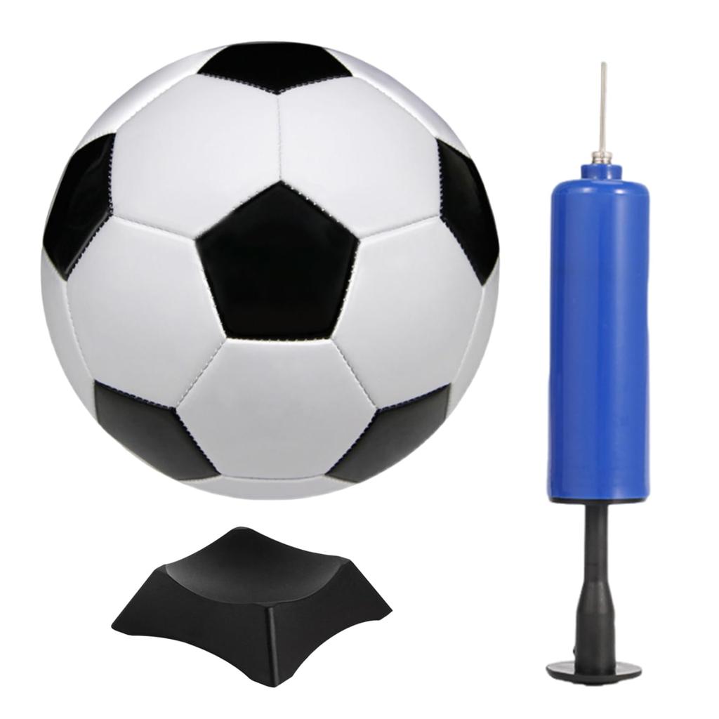Active Island Signed Ball Soccer Commemorative Message Air Pump with Base a511 (Black and White, No. 3)